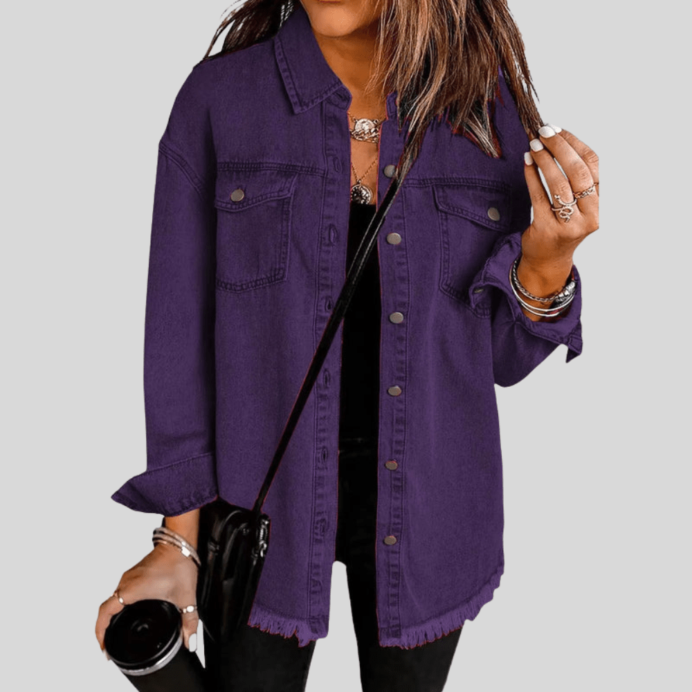 Washed Denim Shirt Jacket