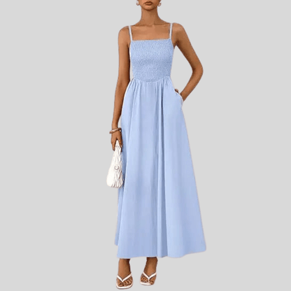 Sunny Pleated Midi Dress Pocket