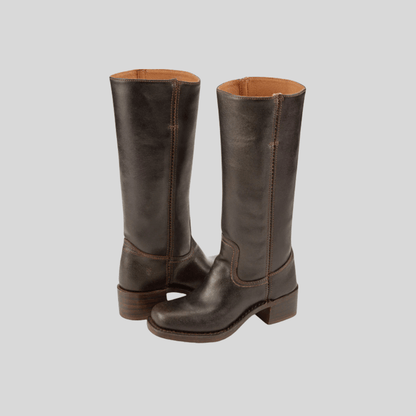 Sleek Leather Knee High Boots