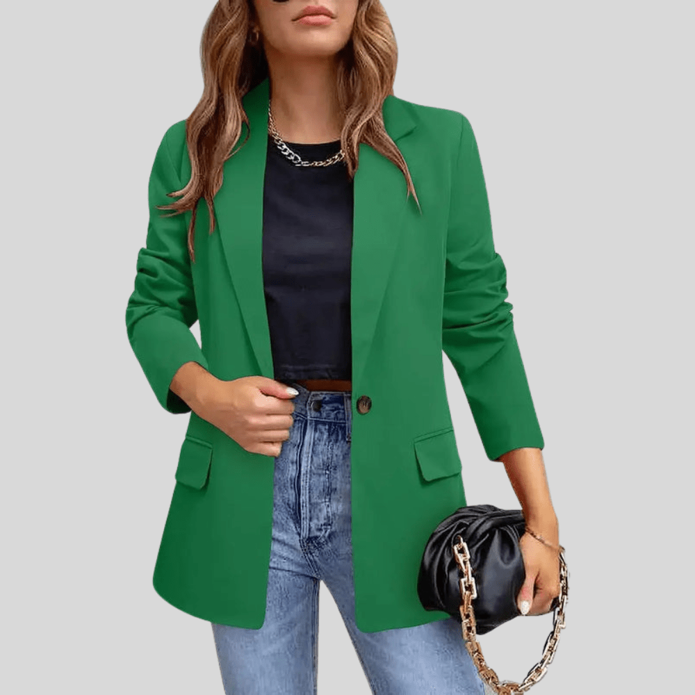Polished Blazer Turn Down Collar