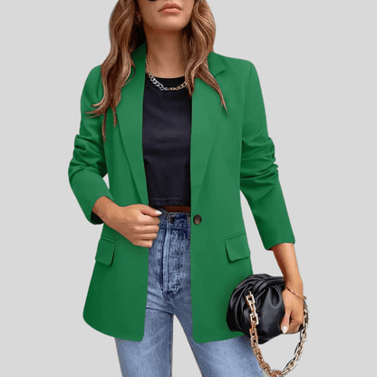 Polished Blazer Turn Down Collar