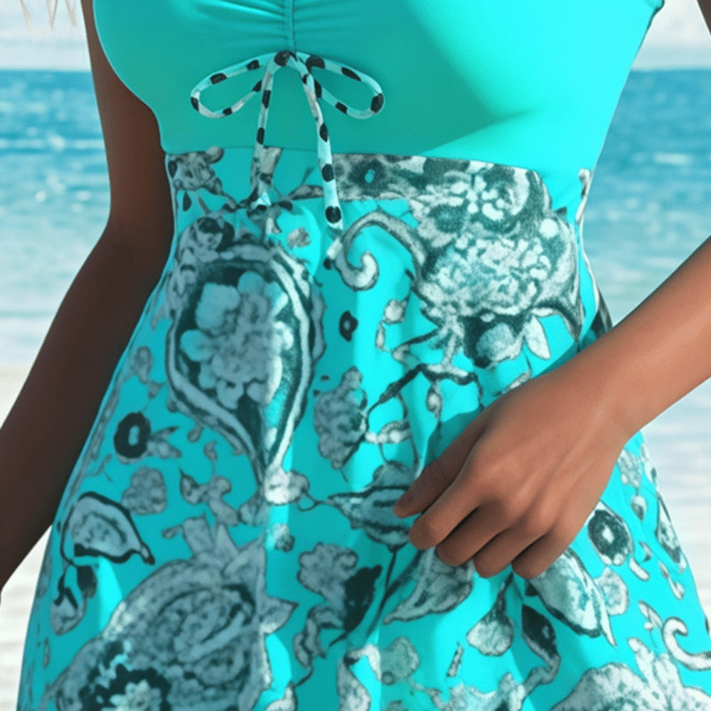 Strap Top Swim Shorts Set