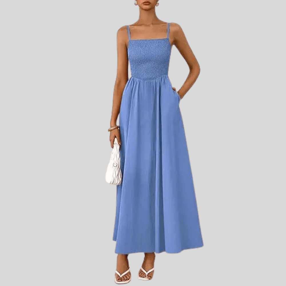 Sunny Pleated Midi Dress Pocket