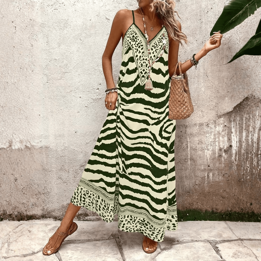 Leopard Slip Maxi Dress