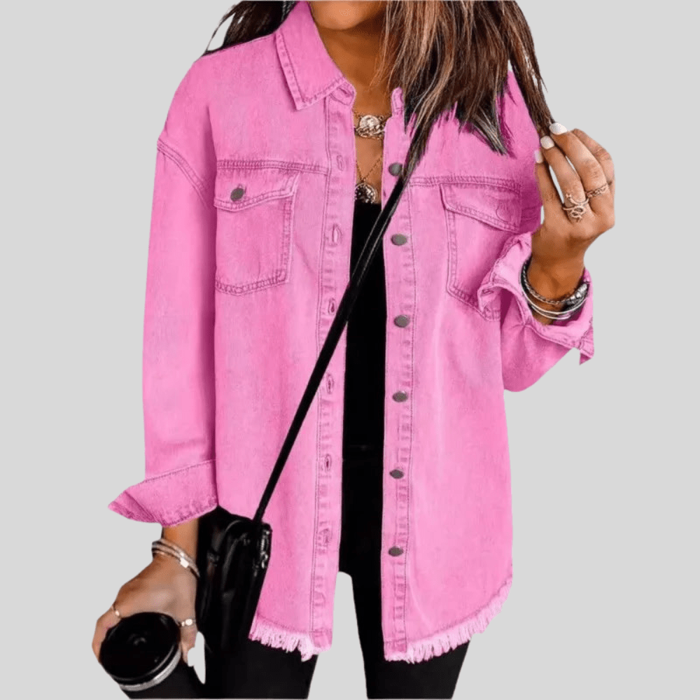Washed Denim Shirt Jacket
