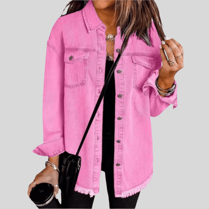 Washed Denim Shirt Jacket
