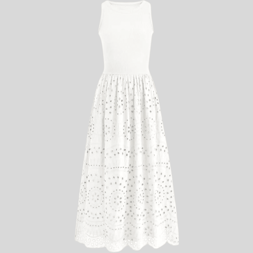 Delicate Lace Mesh Suspender Dress