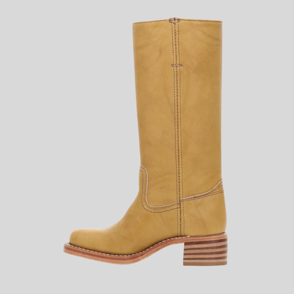 Sleek Leather Knee High Boots
