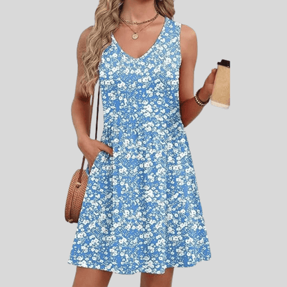 Floral Midi Dress Strapless