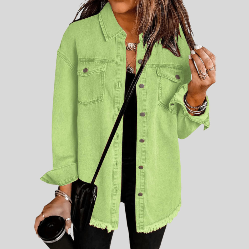 Washed Denim Shirt Jacket