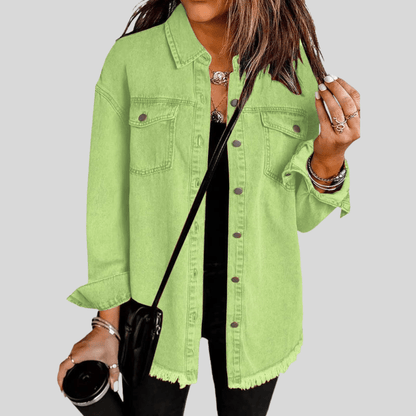 Washed Denim Shirt Jacket