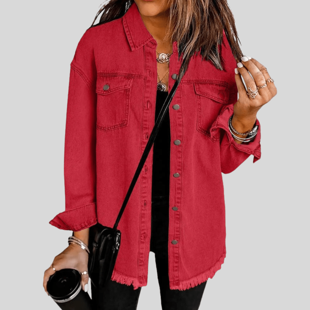 Washed Denim Shirt Jacket