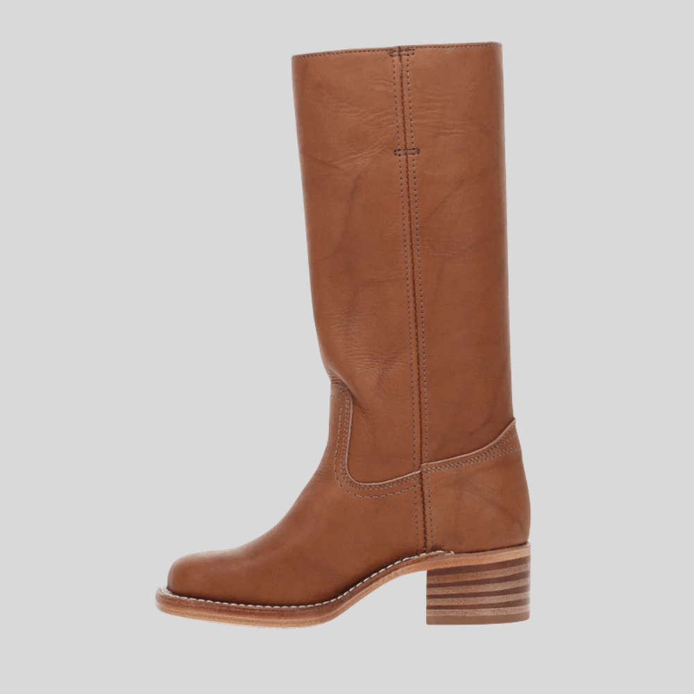 Sleek Leather Knee High Boots