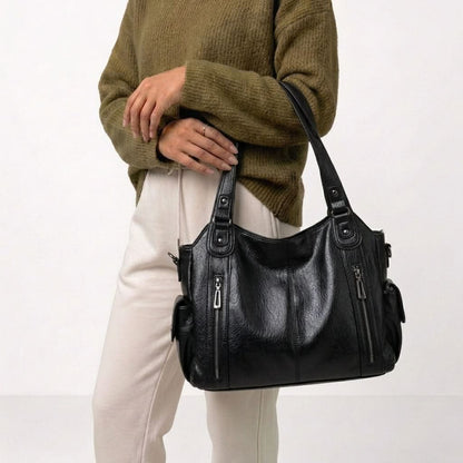 Spacious Multi-Pocket Shoulder Bag