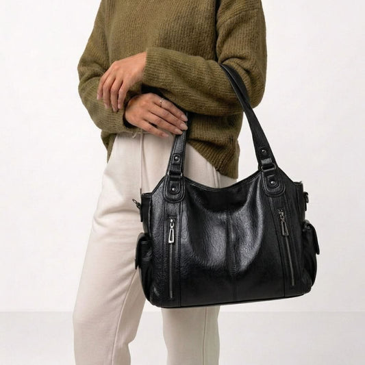 Spacious Multi-Pocket Shoulder Bag