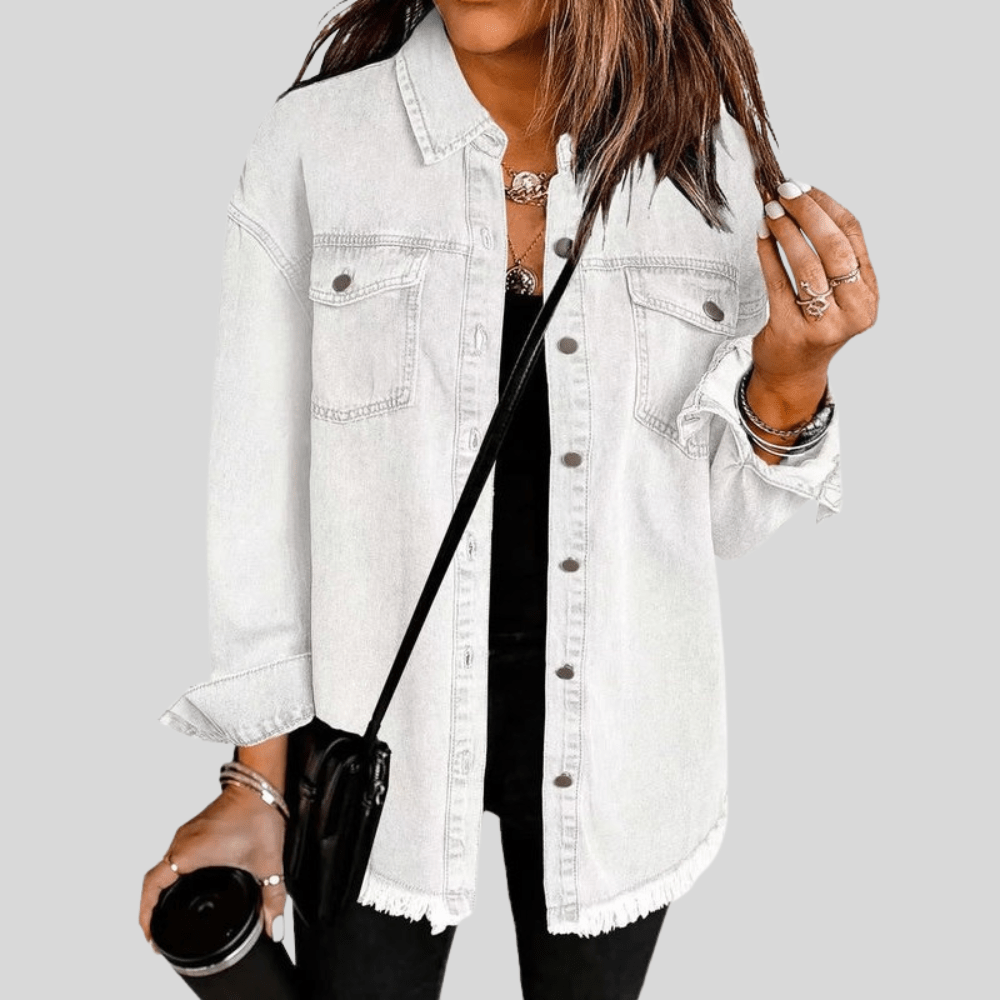 Washed Denim Shirt Jacket