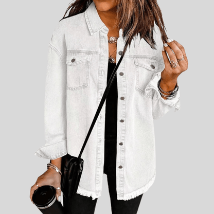 Washed Denim Shirt Jacket
