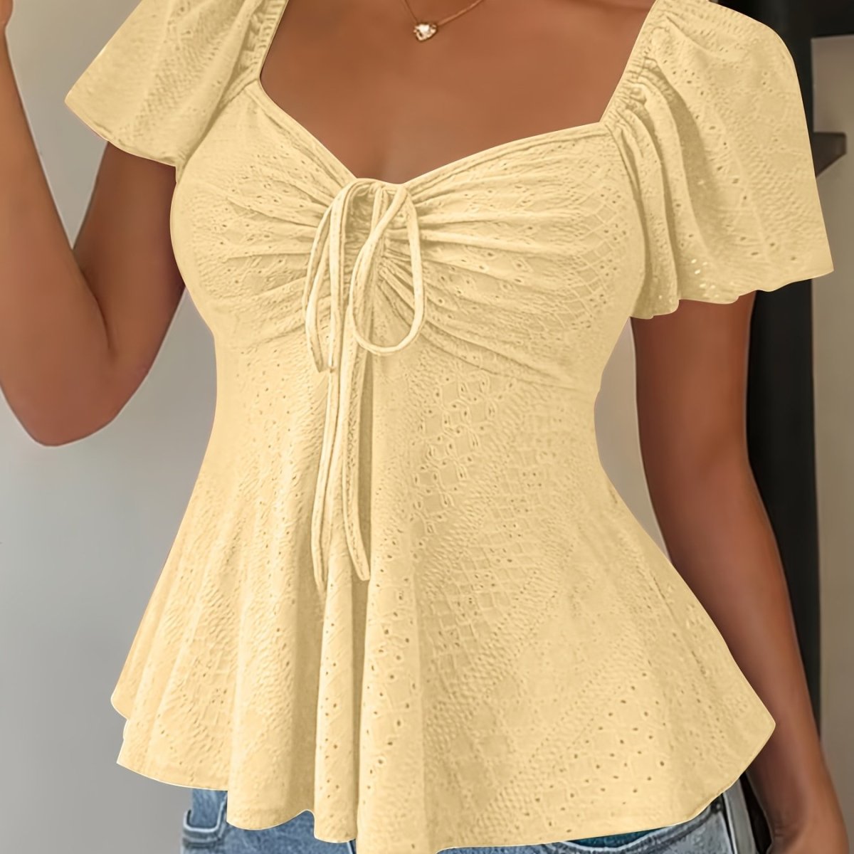 Icy Jacquard Top Short Sleeve