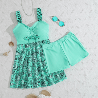 Strap Top Swim Shorts Set