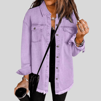 Washed Denim Shirt Jacket