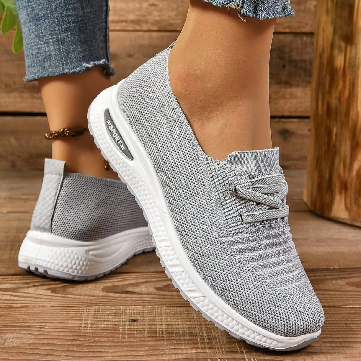 Gepolsterte Mesh Sneakers Slipper