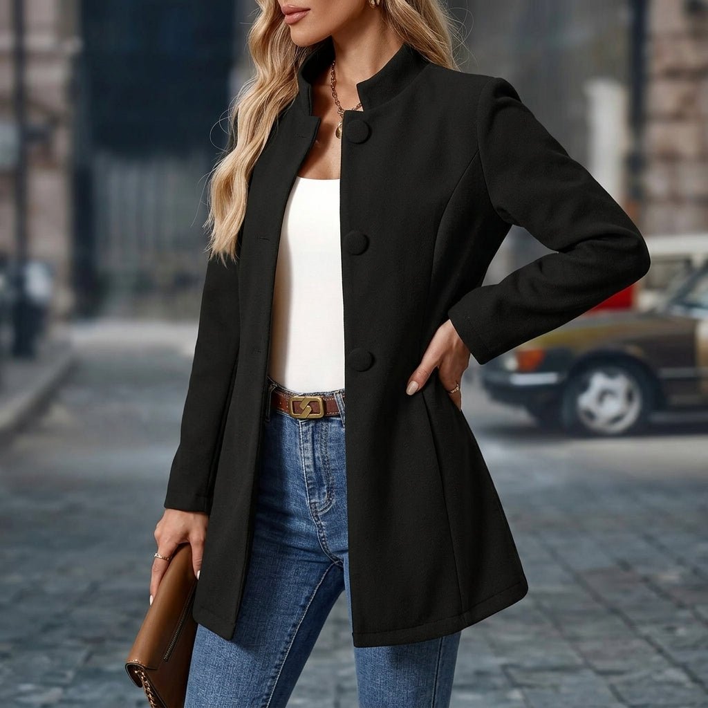 Eleganter, offener, langer, taillierter Blazer