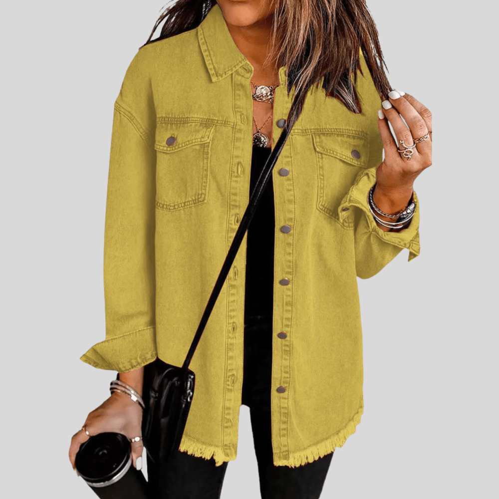 Washed Denim Shirt Jacket