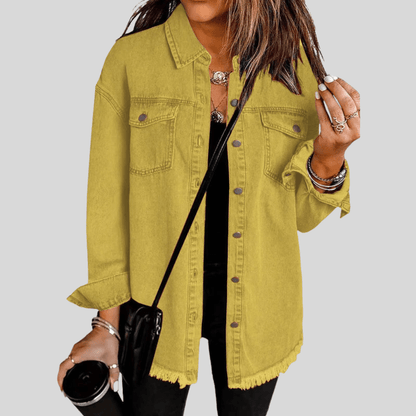 Washed Denim Shirt Jacket