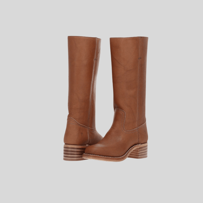 Sleek Leather Knee High Boots