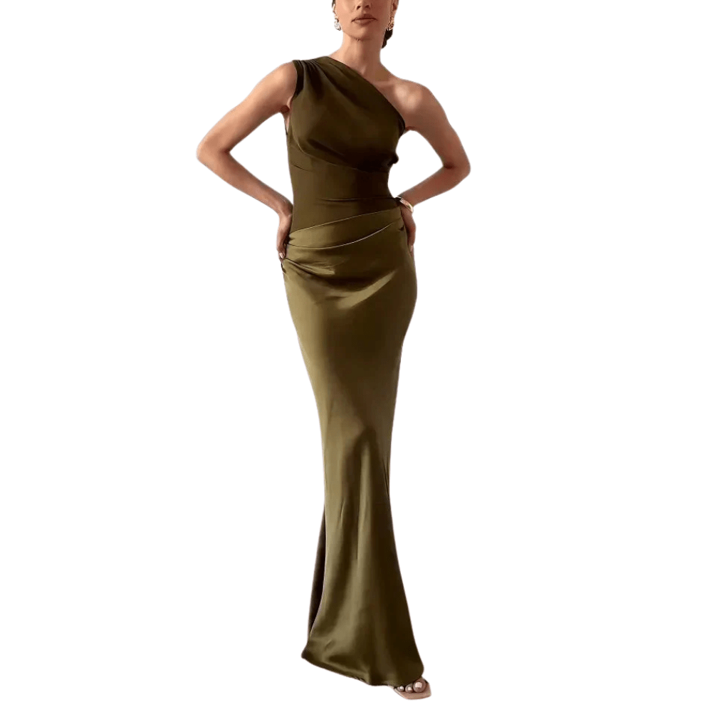 Graceful One Shoulder Maxi Dress