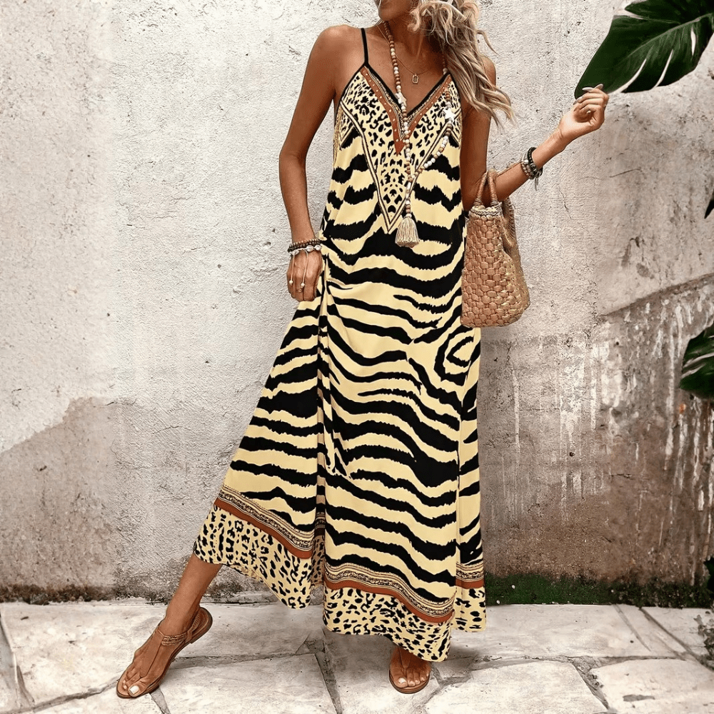 Leopard Slip Maxi Dress
