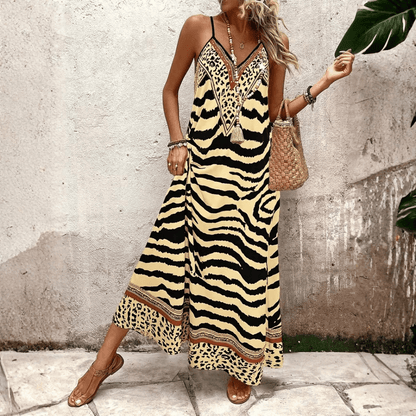 Leopard Slip Maxi Dress