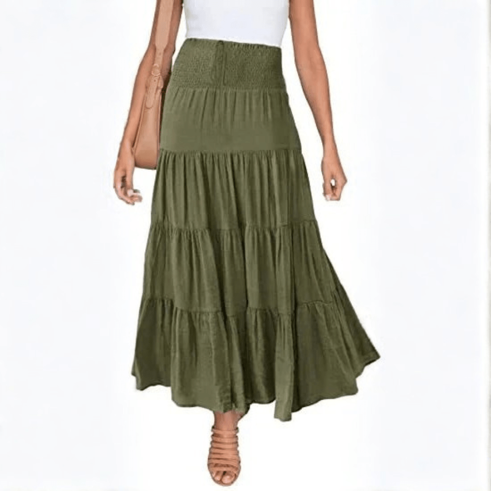 Pleated Midi Skirt