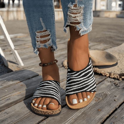 Animal Print Cork Sandals