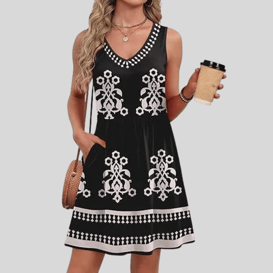 Floral Midi Dress Strapless