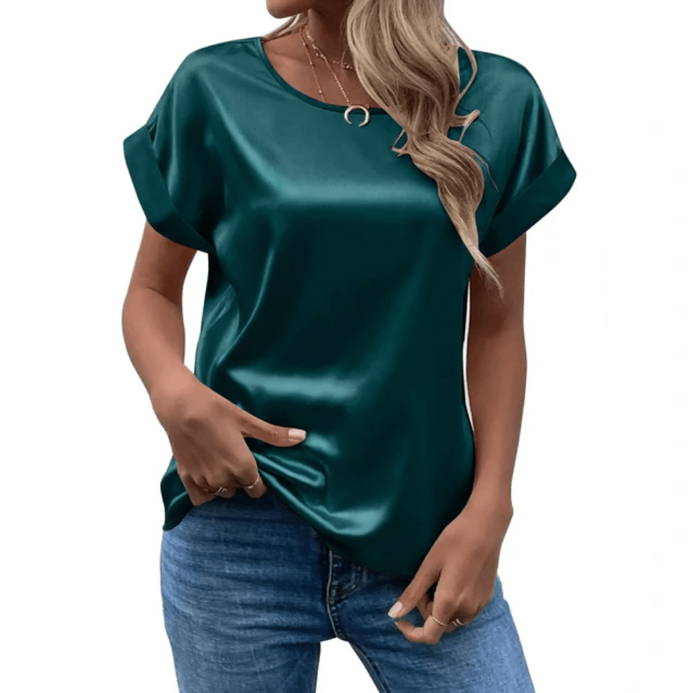 Lustrous Round Neck Top