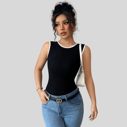 Icy Blue Knit Vest Top