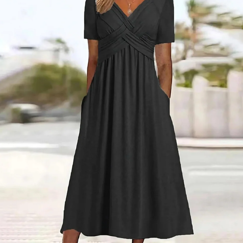 Flattering Midi Dress with Relaxed Silhouette
