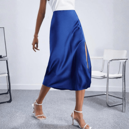 Eleganter Midirock mit Schlitz