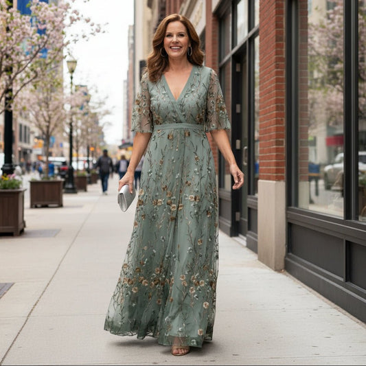 Flowy Maxi Bloom Halter Dress