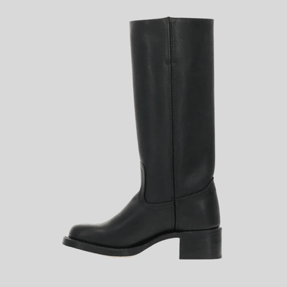 Sleek Leather Knee High Boots