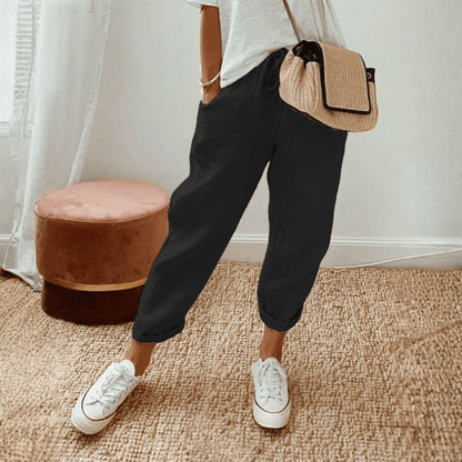 Effortless Flowing Elastic Waist Trousers