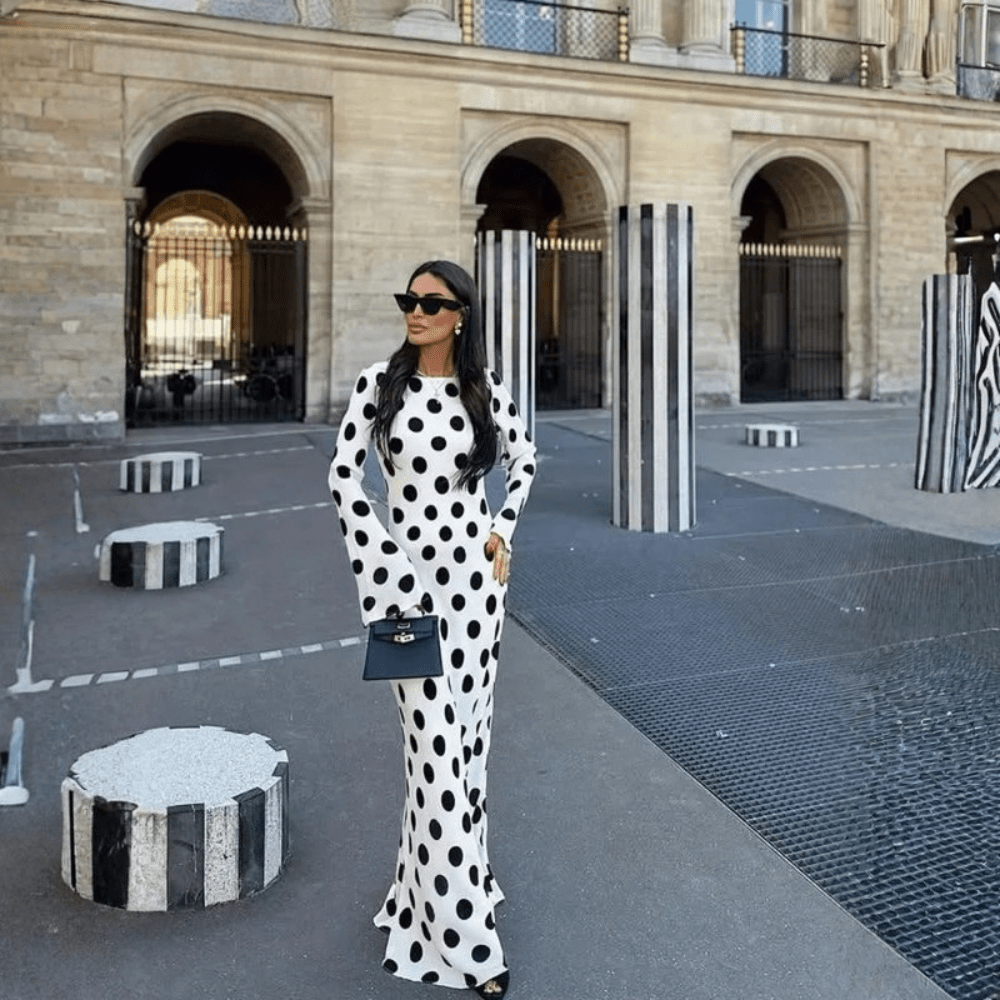 Playful Polka Dot Maxi Dress