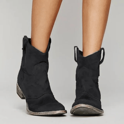 Western Leather Ankle Boots