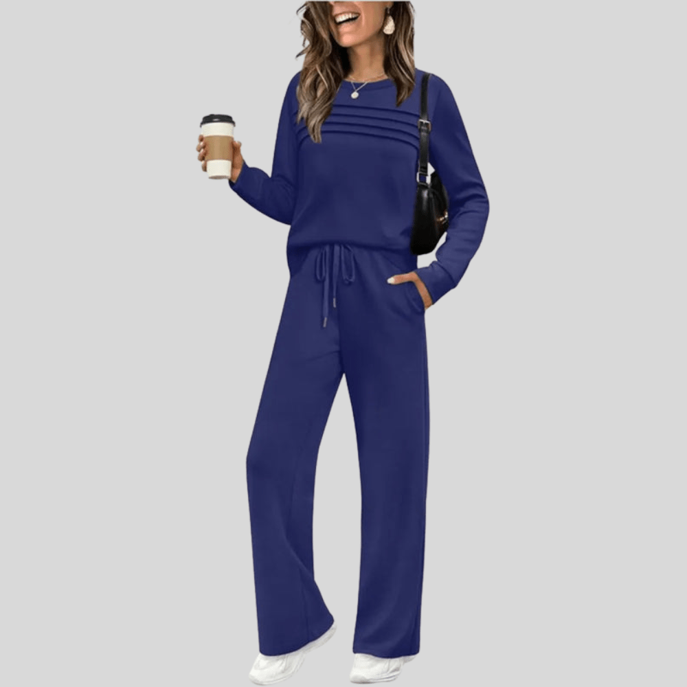 Long Sleeve T Shirt And Belted Pants Set
