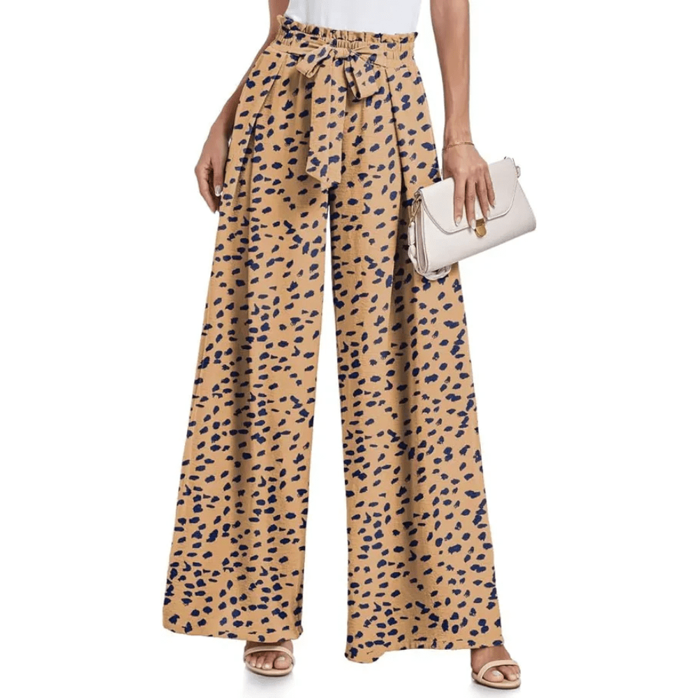 Printed Wide Leg Pants