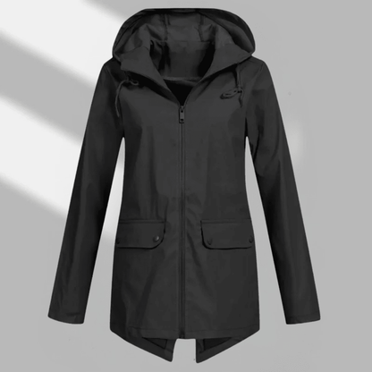 Hooded Longline Zip Utility Coat