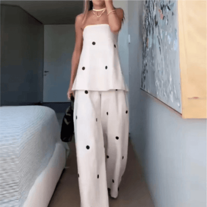 Playful Polka Dot Pants Set