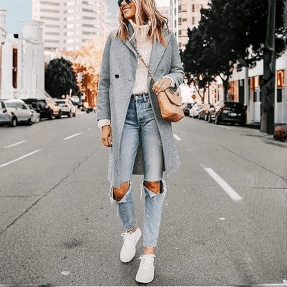 Sleek Wool Longline Coat