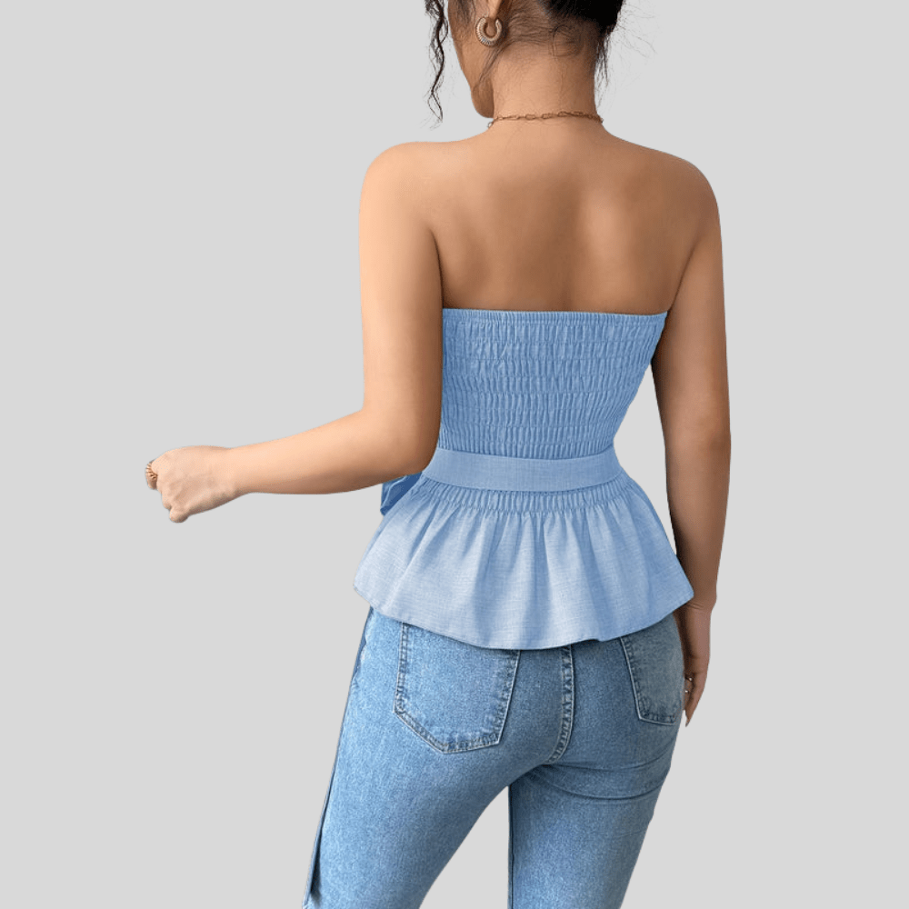 Icy Floral Waist Detail Shirt